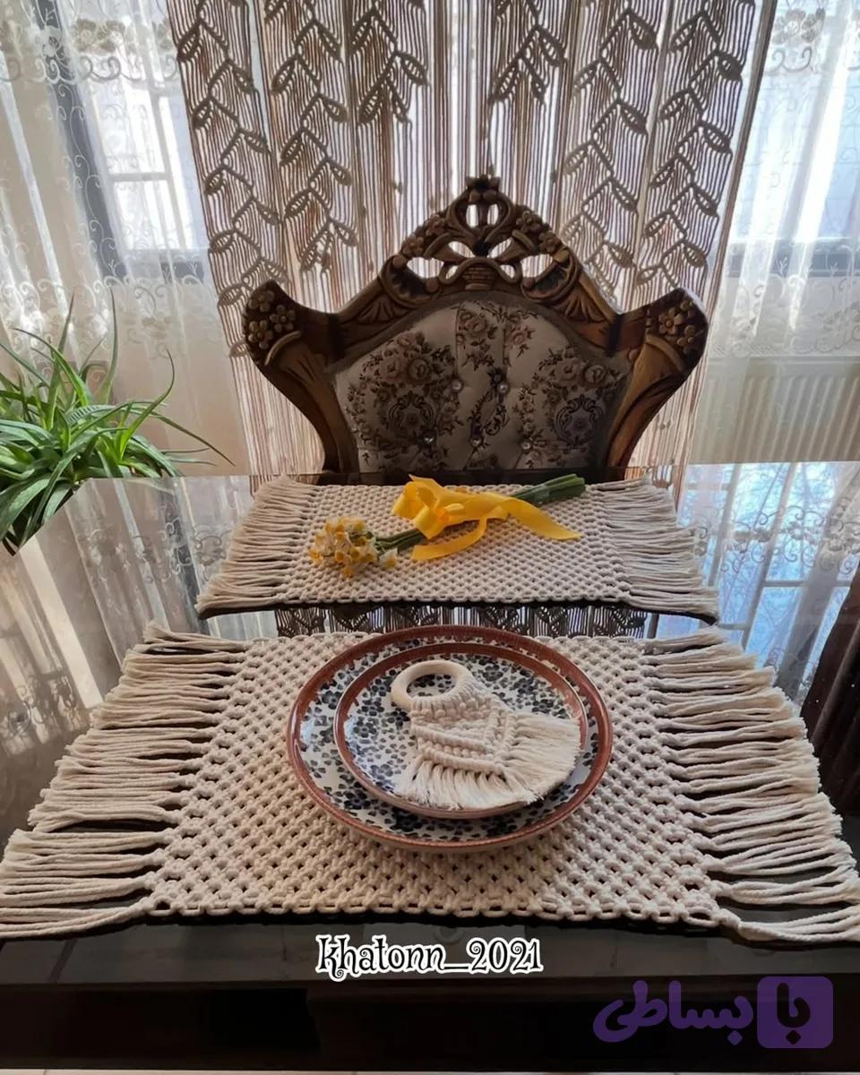 ۶ عدد زیر بشقابی مکرومه خاتون۲۰۲۱