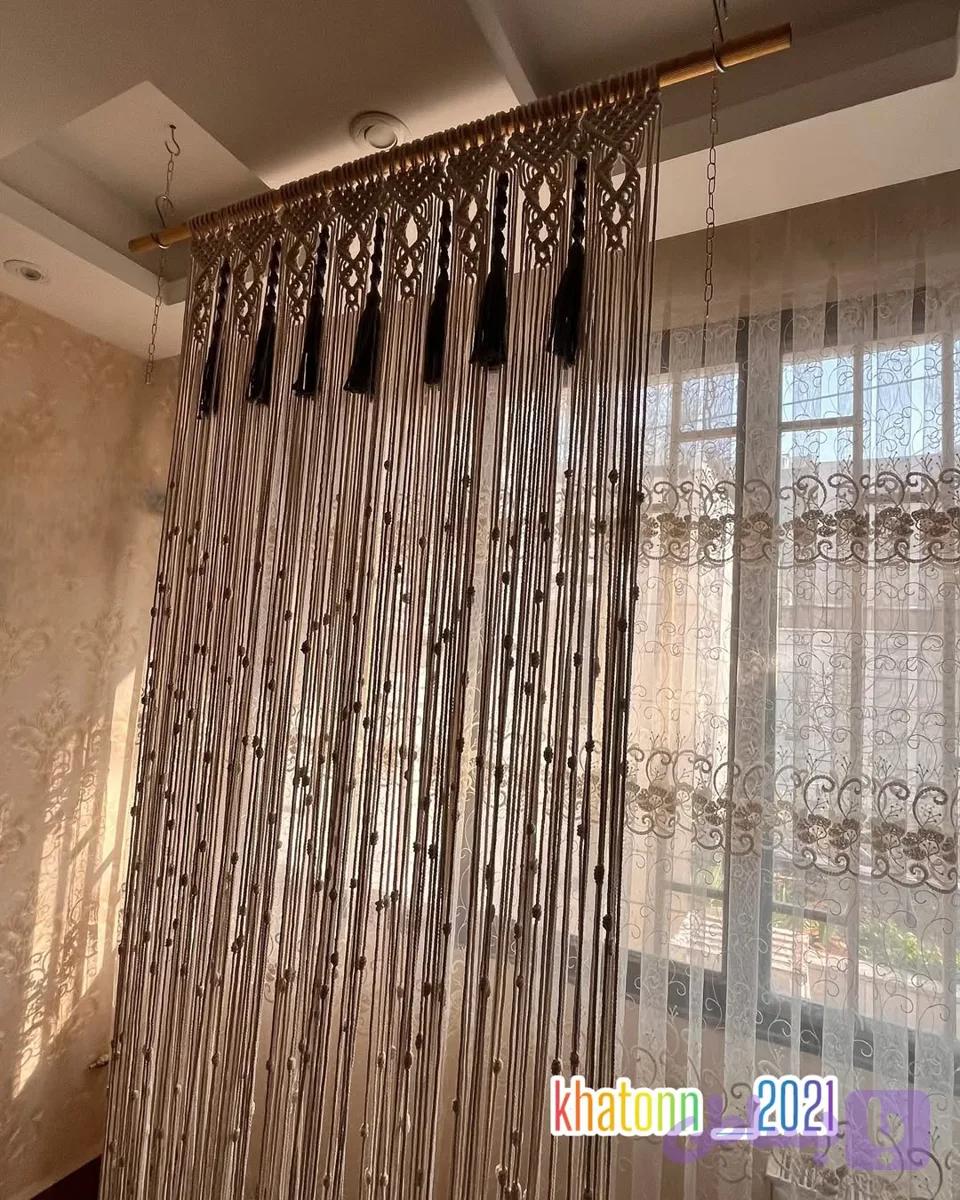پرده مکرومه طرح سحر