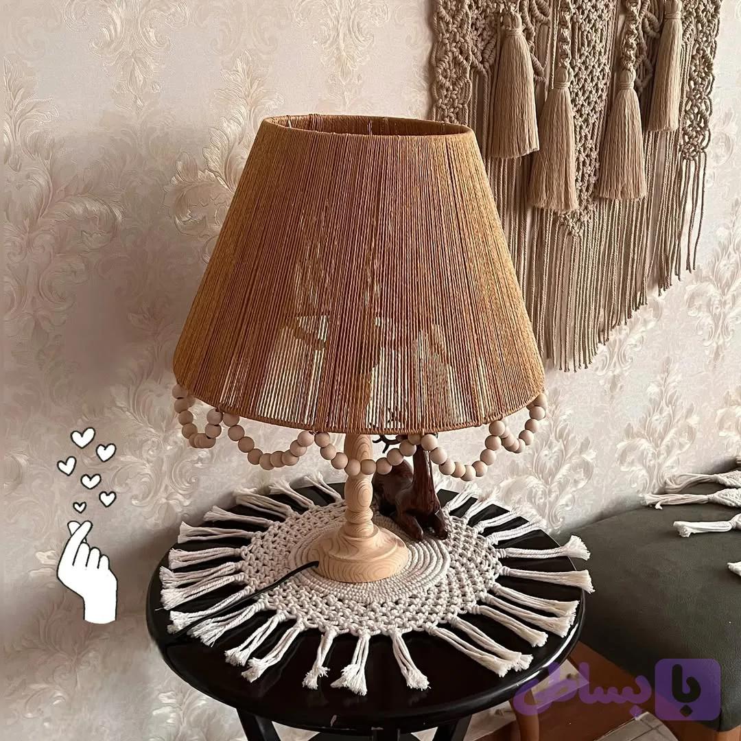 آباژور رومیزی مکرومه