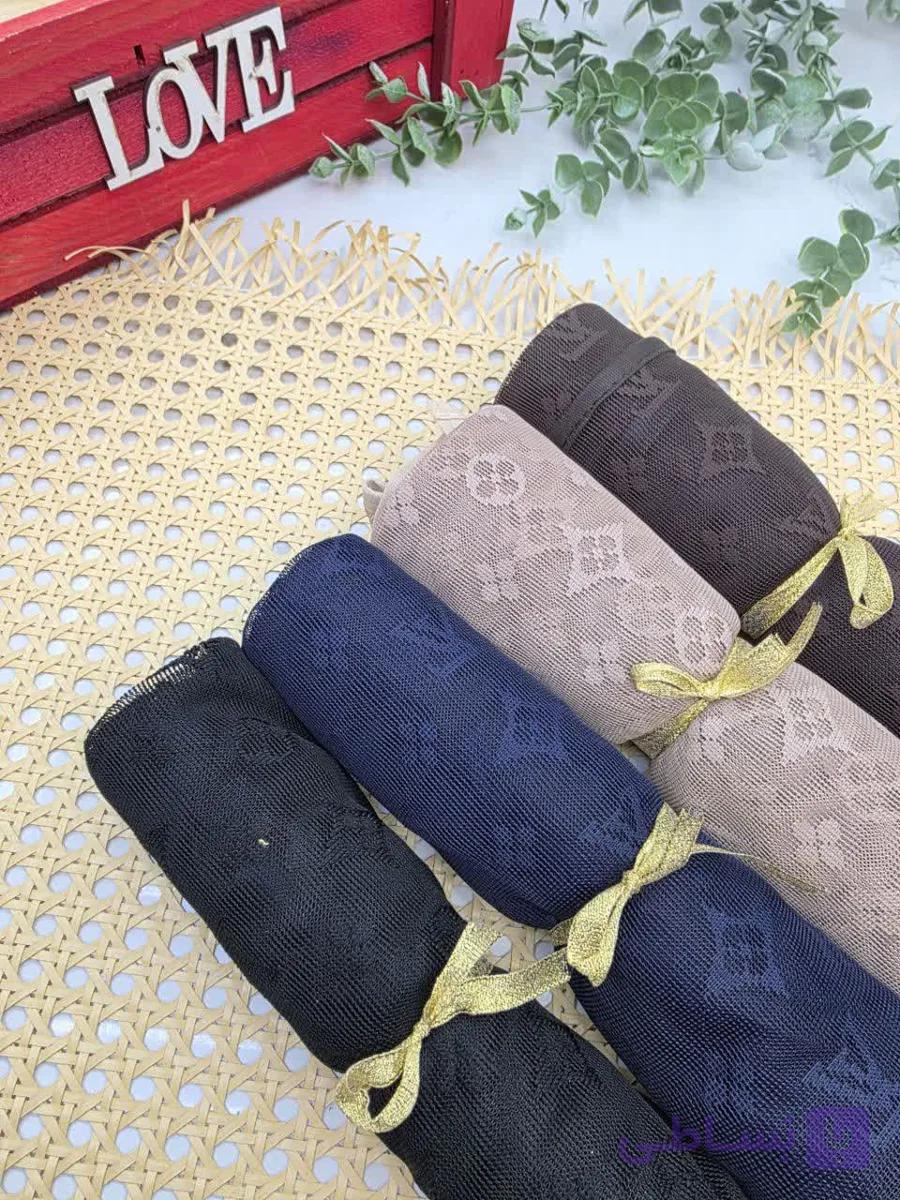 شال تور طرح ال وی شال تور مجلسی شال تور در رنگ مشکی کرم قهوه ای