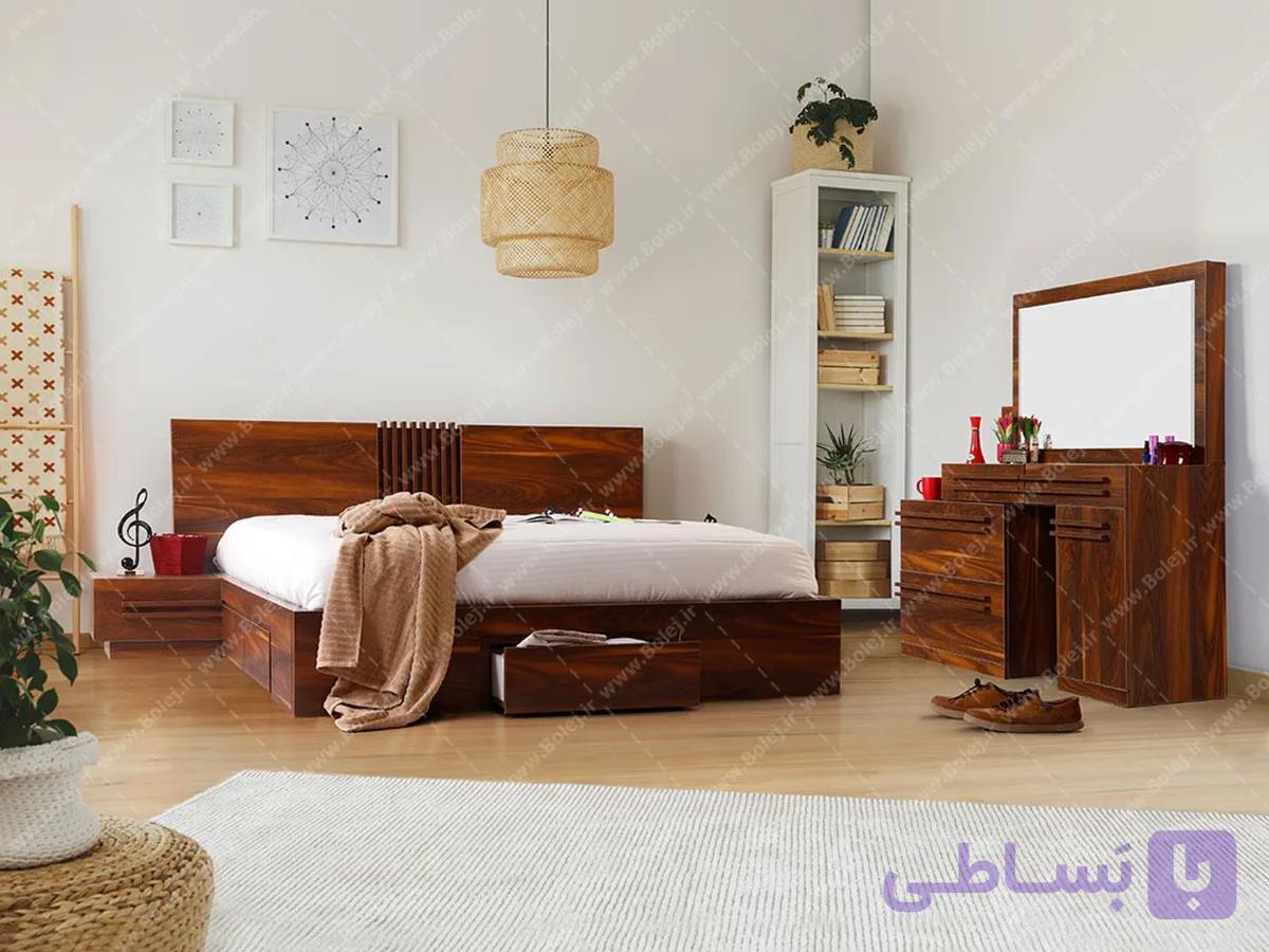 سرویس خواب دونفره مینیمال ام دی اف الوند | سفارش با بهترین قیمت بازار