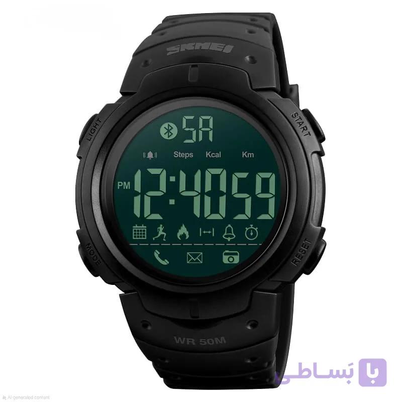 ساعت هوشمند SKMEI 1301 مشکی کاملاً ORIGINAL با پک کامل + ضمانت اصالت و بازگشت — تصویر 1