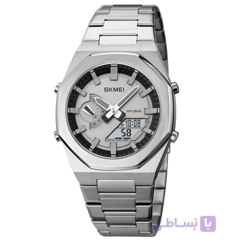 ساعت مردانه SKMEI 1816 سیلور کاملاً ORIGINAL با پک کامل و دفترچه + ضمانت اصالت و بازگشت — تصویر 1