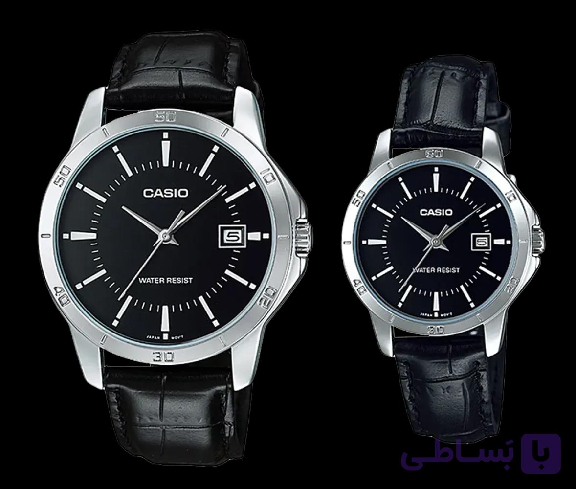 ست ساعت مردانه و زنانه CASIO مدلهای MTP-V004L-1A و LTP-V004L-1Aکاملاً اورجینال با پک کامل و گارانتی 1 ساله + ضمانت اصالت و بازگشت محصول — تصویر 1