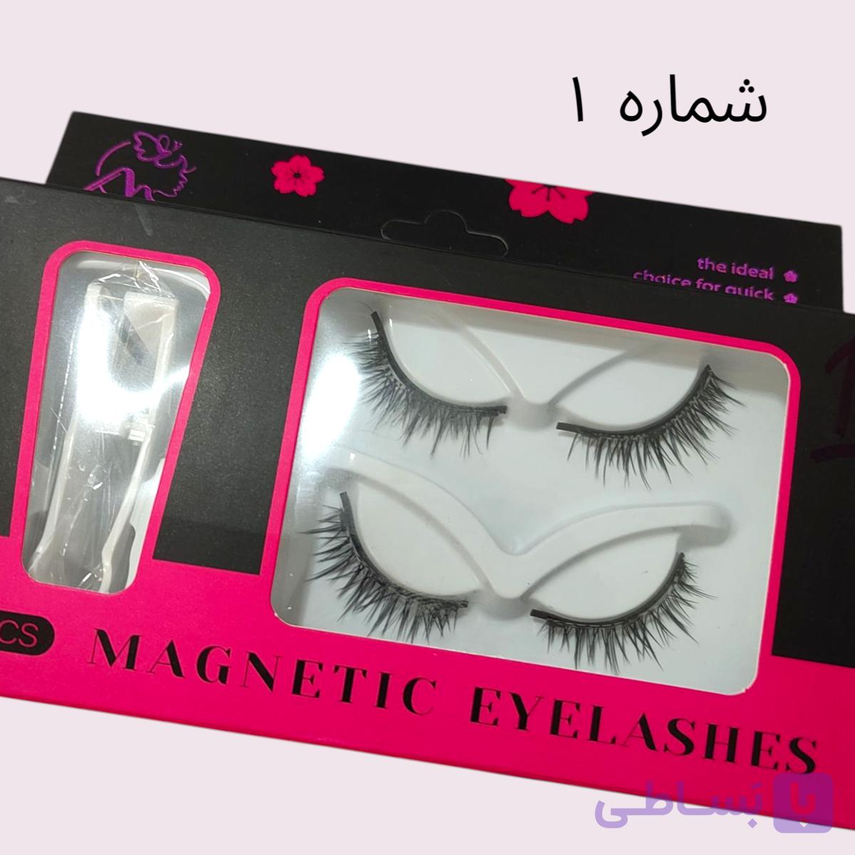 مژه مگنتی اهنربایی مژه کامل دارای اپلیکاتور نصب — تصویر 1