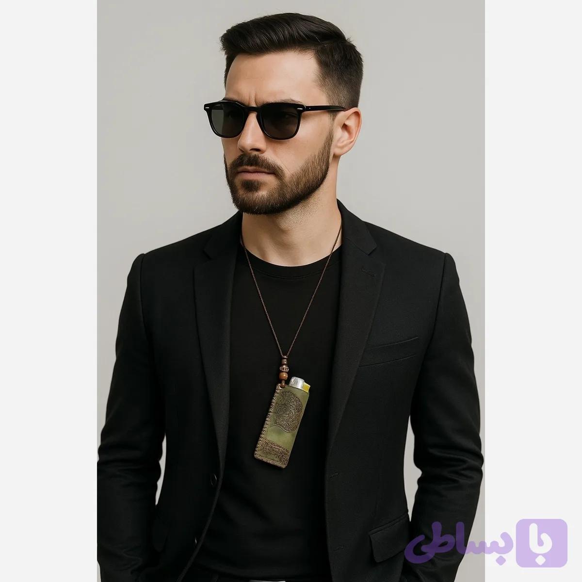 گردن آویز چرمی فندک