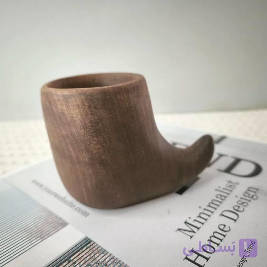 فنجان چوبی قهوه دستساز گردو کد477 — تصویر 1