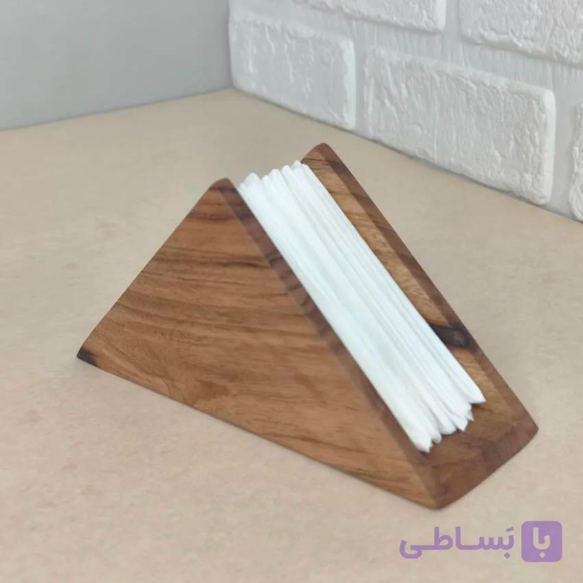 جادستمالی رومیزی چوبی مثلثی گردو کد437 — تصویر 1