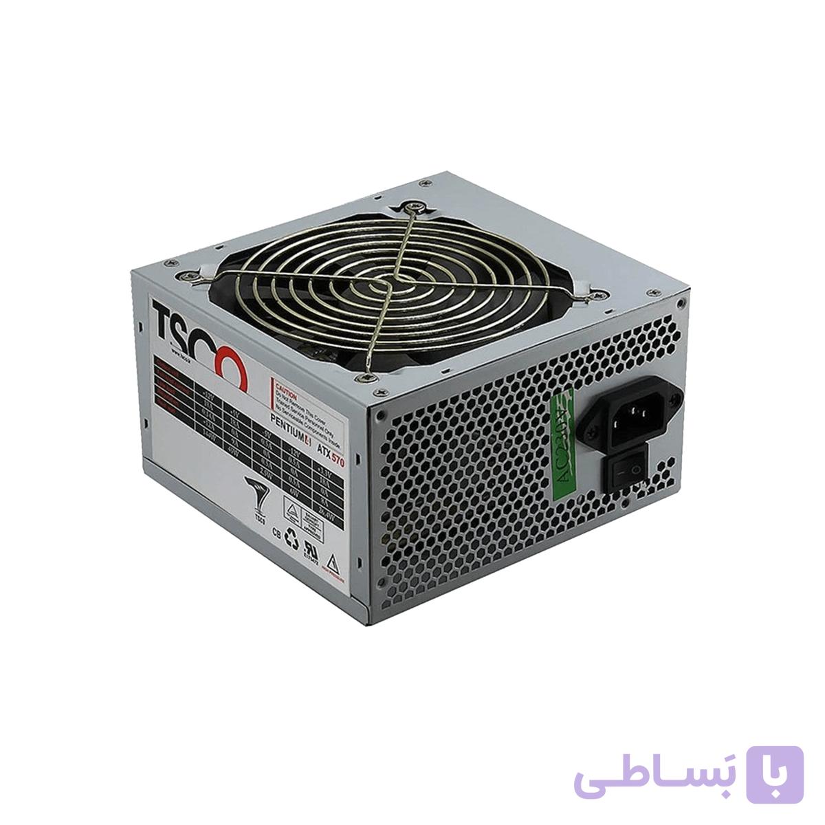 منبع تغذیه کامپیوتر تسکو مدل TP 570W — تصویر 1