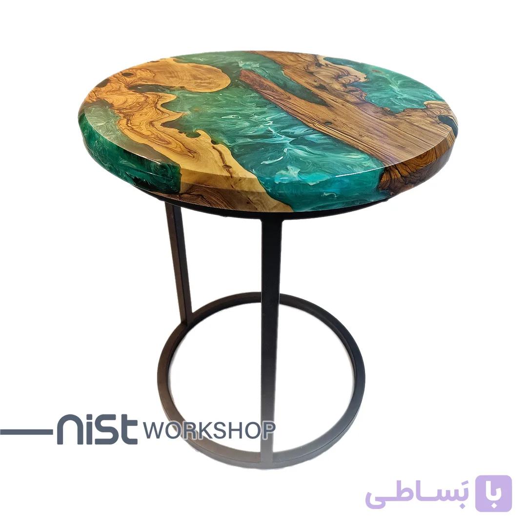 میز عسلی_جلو مبلی چوبی و رزینی زیتون کد ZA-jm0001