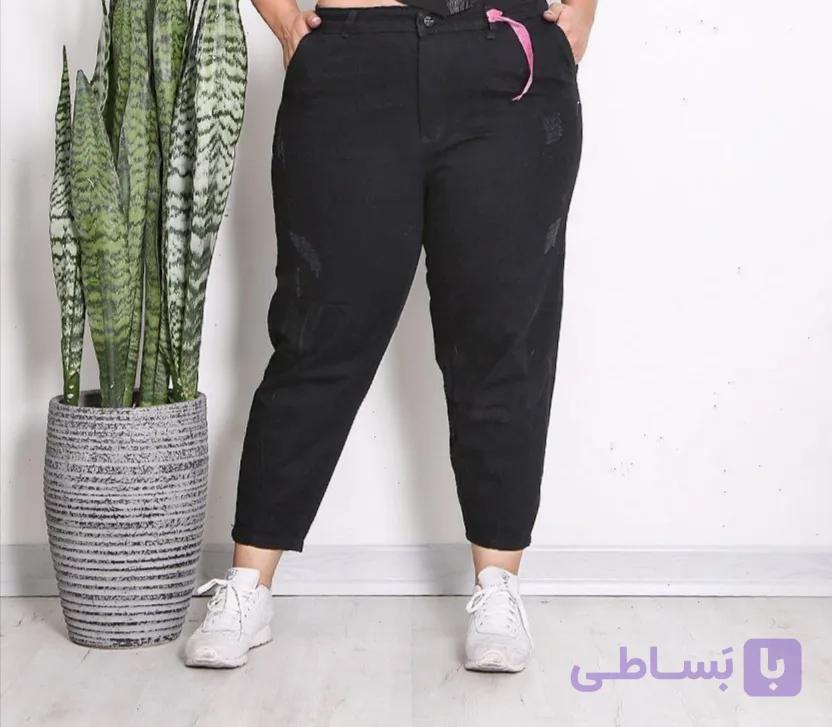 شلوار لی زنانه مدل مام فیت