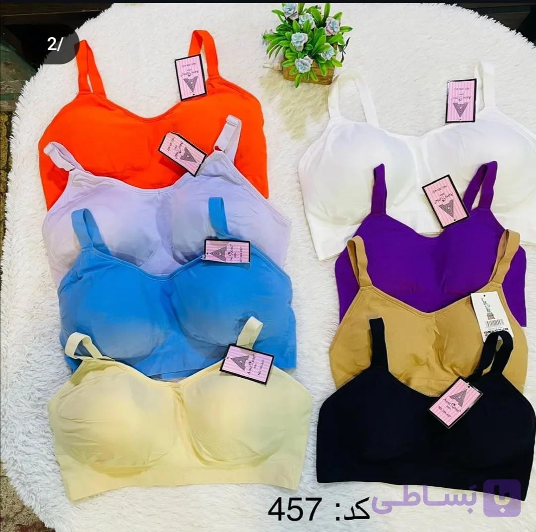 سوتین اسفنجی کاپ دار داری کش پهن جنس اروپایی