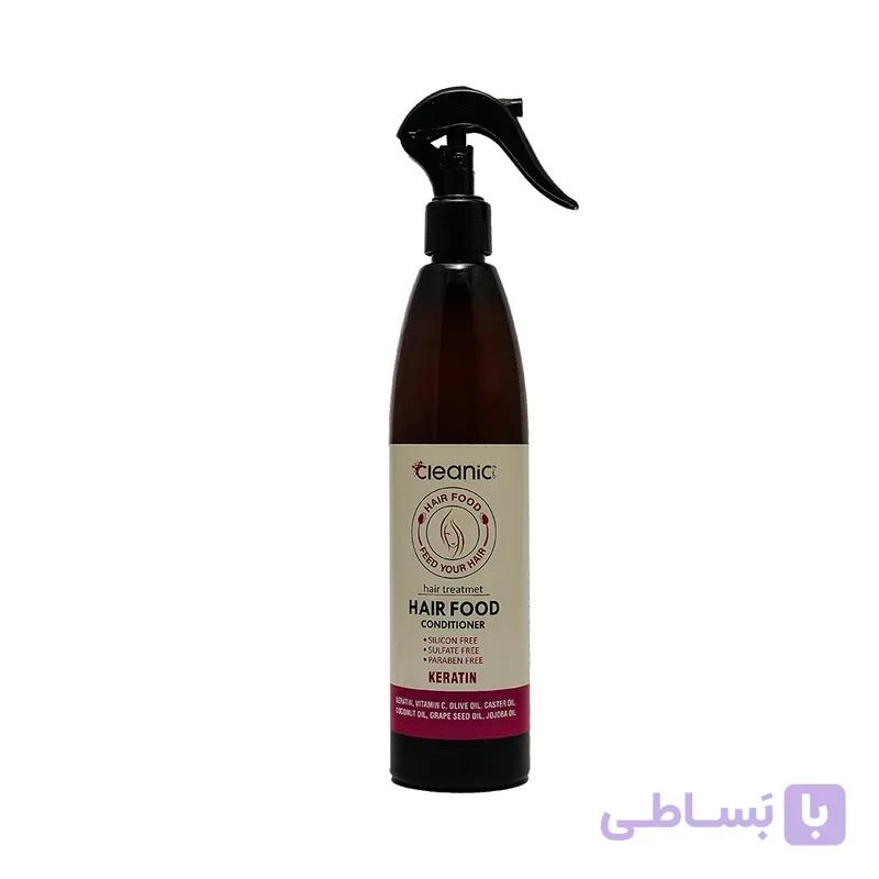 اسپری غذای مو کراتین کلینیک Cleanic Keratin Hair Food 400ml