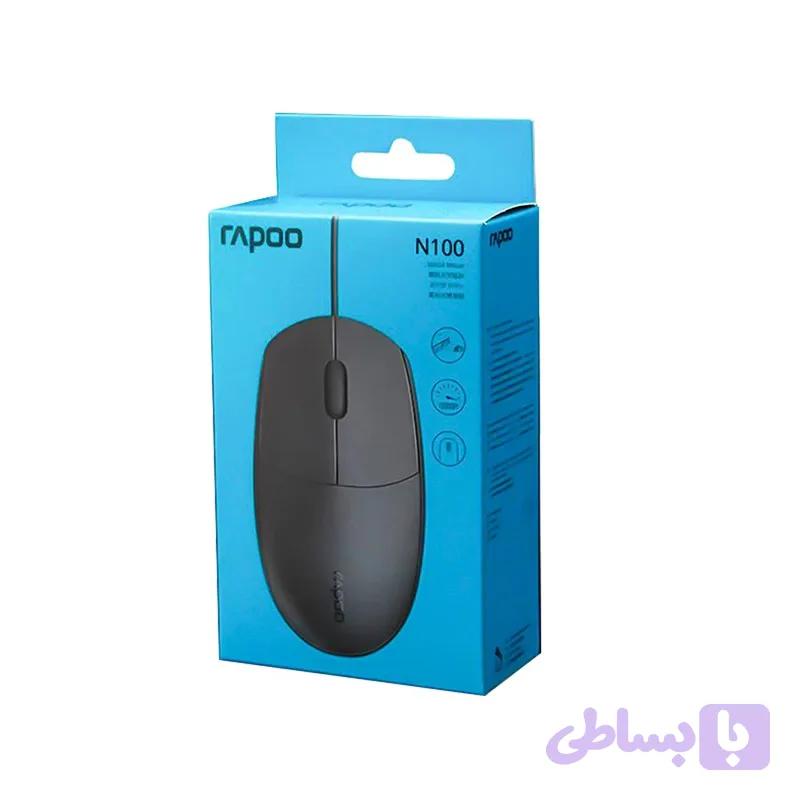 ماوس با سیم رپو مدل N100 مشکی