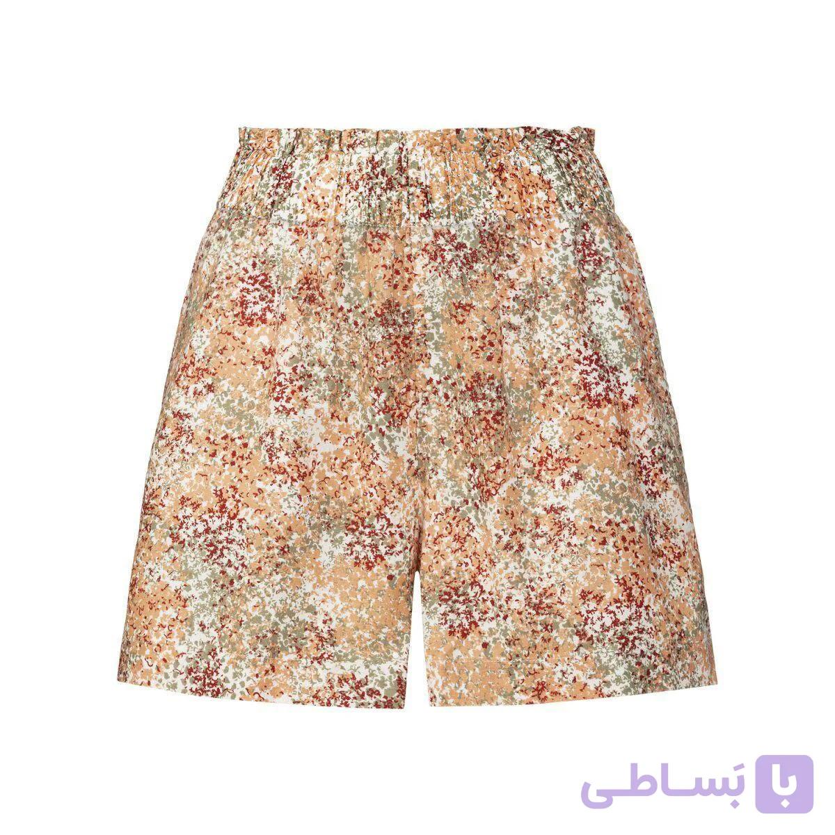 شلوارک لینن طرحدار اسمارا کد ۴۰۸۴۵۷