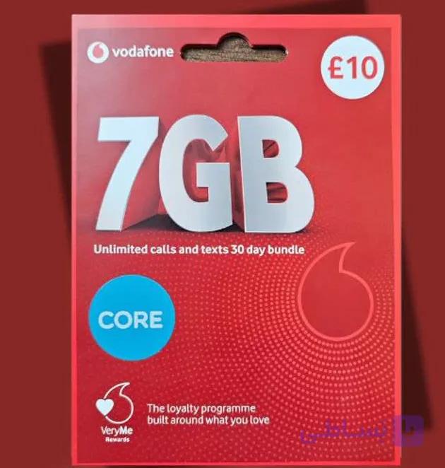 سیمکارت انگلیس ودافون vodafone کد 0044 ریجستر و فعال شده — تصویر 1