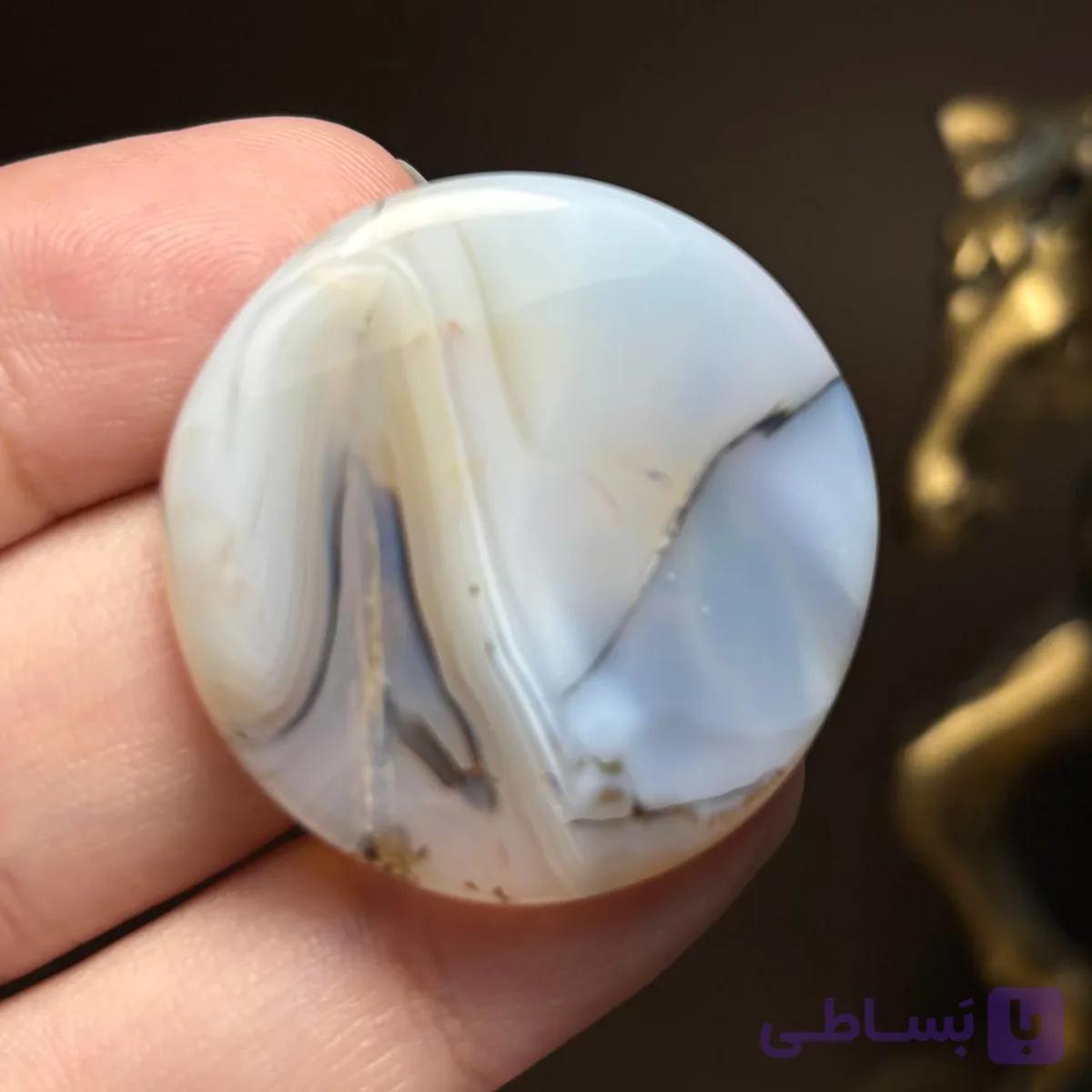 نگین سنگ درشت عقیق طبیعی کد k1048