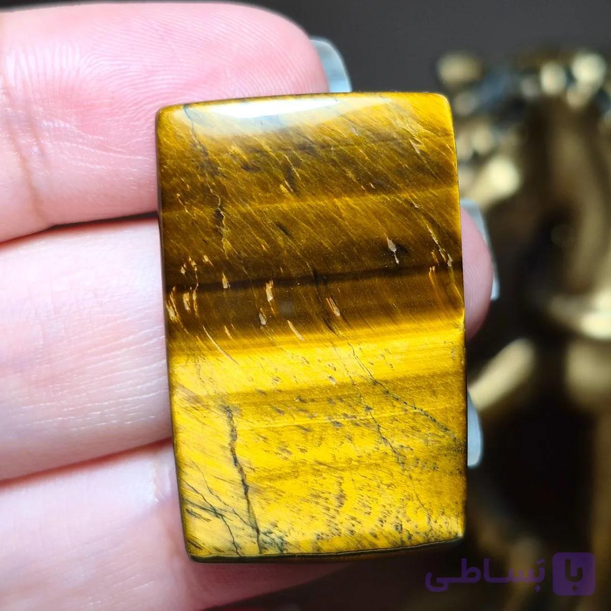 نگین درشت سنگ چشم ببر معدنی کد k1083