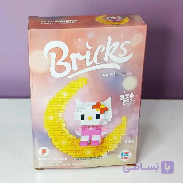 لگو چراغ خواب هلال ماه با شخصیت هلو کیتی Bricks کد W2235 | 326 قطعه — تصویر 1