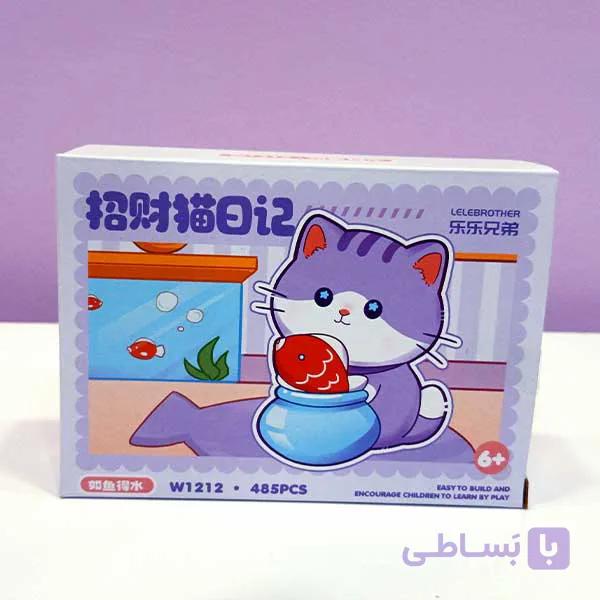 لگو گربه و تنگ ماهی 485 قطعه برند LeleBrother کد W1212 — تصویر 1