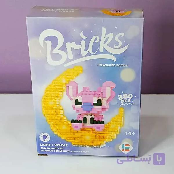 لگو طرح چراغ خواب هلال ماه با شخصیت استیج صورتی Bricks کد W2242 | 380 قطعه — تصویر 1