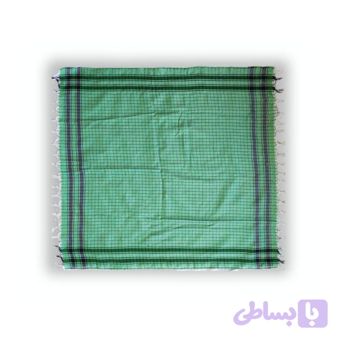 چفیه سبز پلی استر -90در90 کد 104477 — تصویر 1