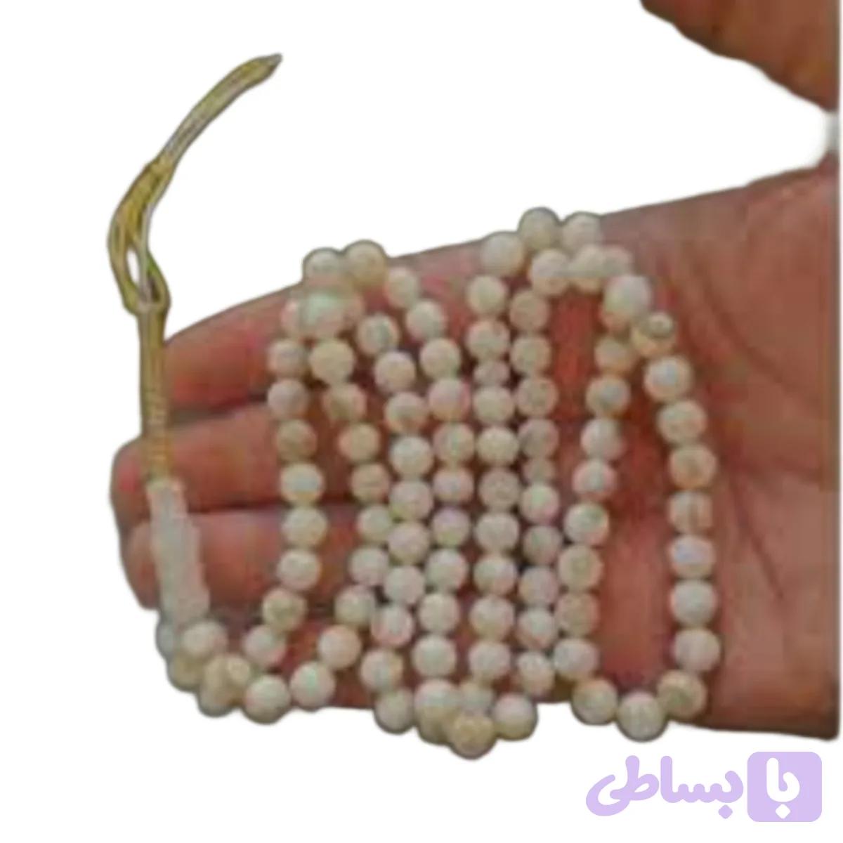 تسبیح سفید 101تایی نمره 8 کد 20310209