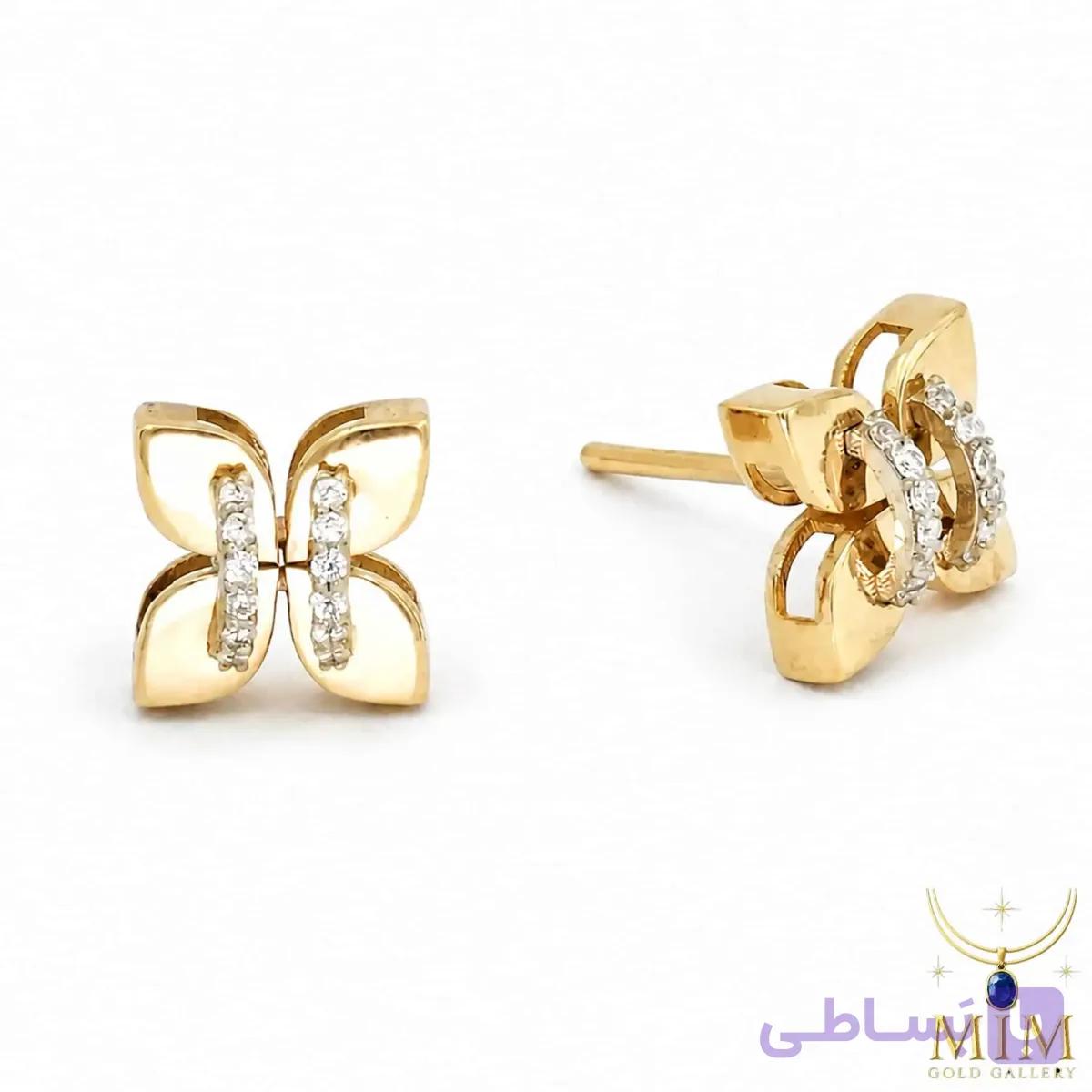 گوشواره روبرتو کوین پل دار نگن سفید — تصویر 1