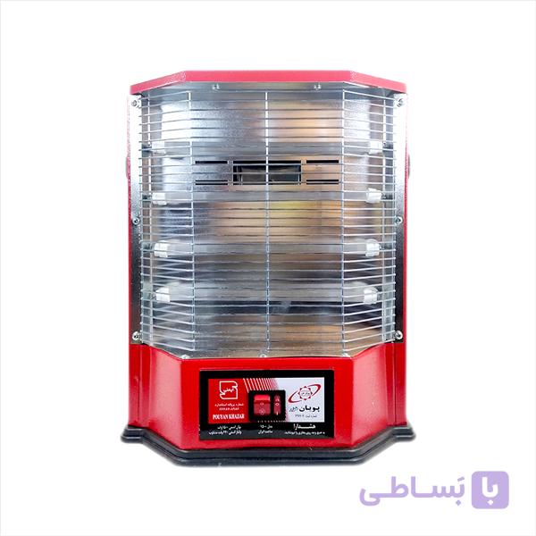 بخاری برقی 4 شعله پویان خزر مدل فن دار 1500 وات — تصویر 1
