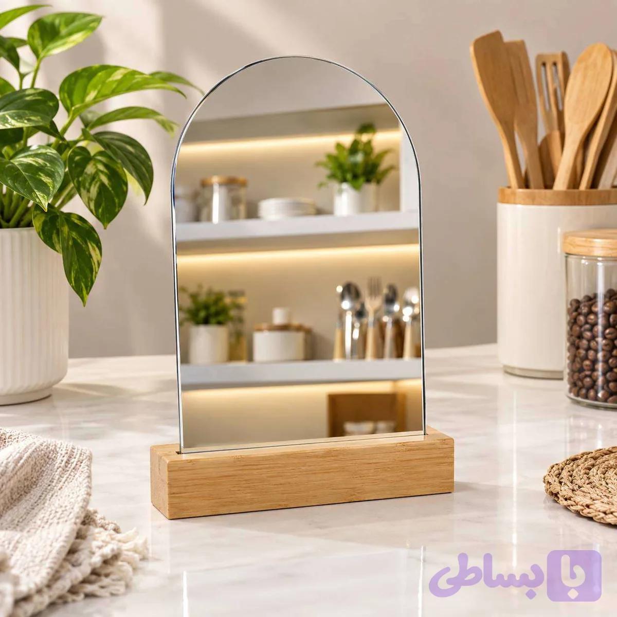 آینه گنبدی با زیره چوب