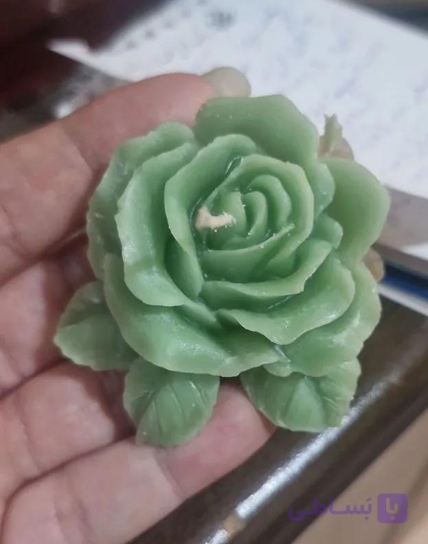 شمع رز برگی