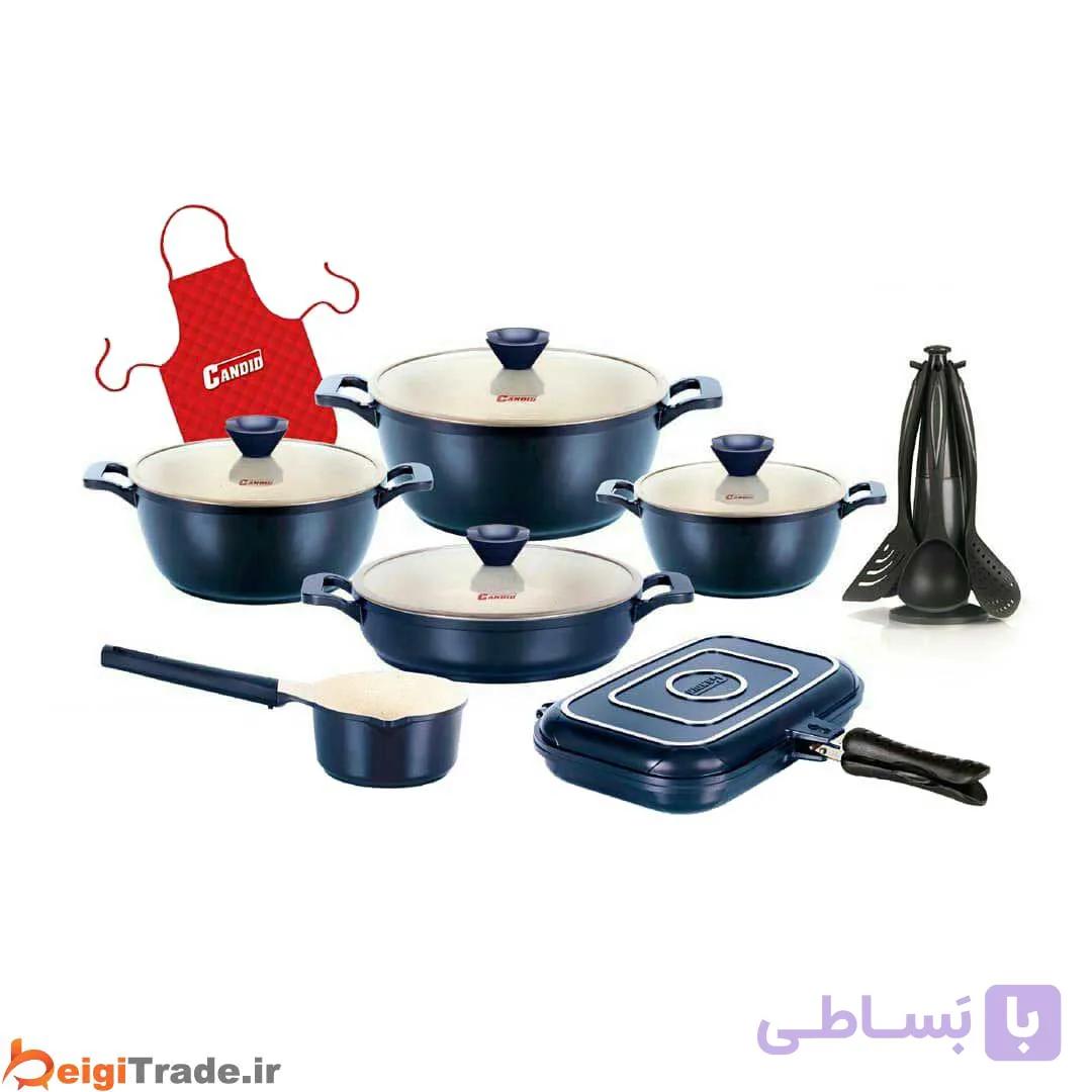 سرویس قابلمه 19 پارچه گرانیت کاندید — تصویر 1