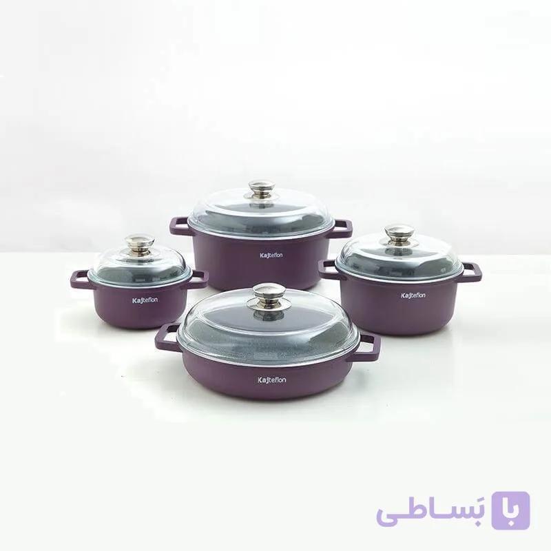 سرویس قابلمه 8 پارچه آرمیلا گرانیت کاج تفلون — تصویر 1