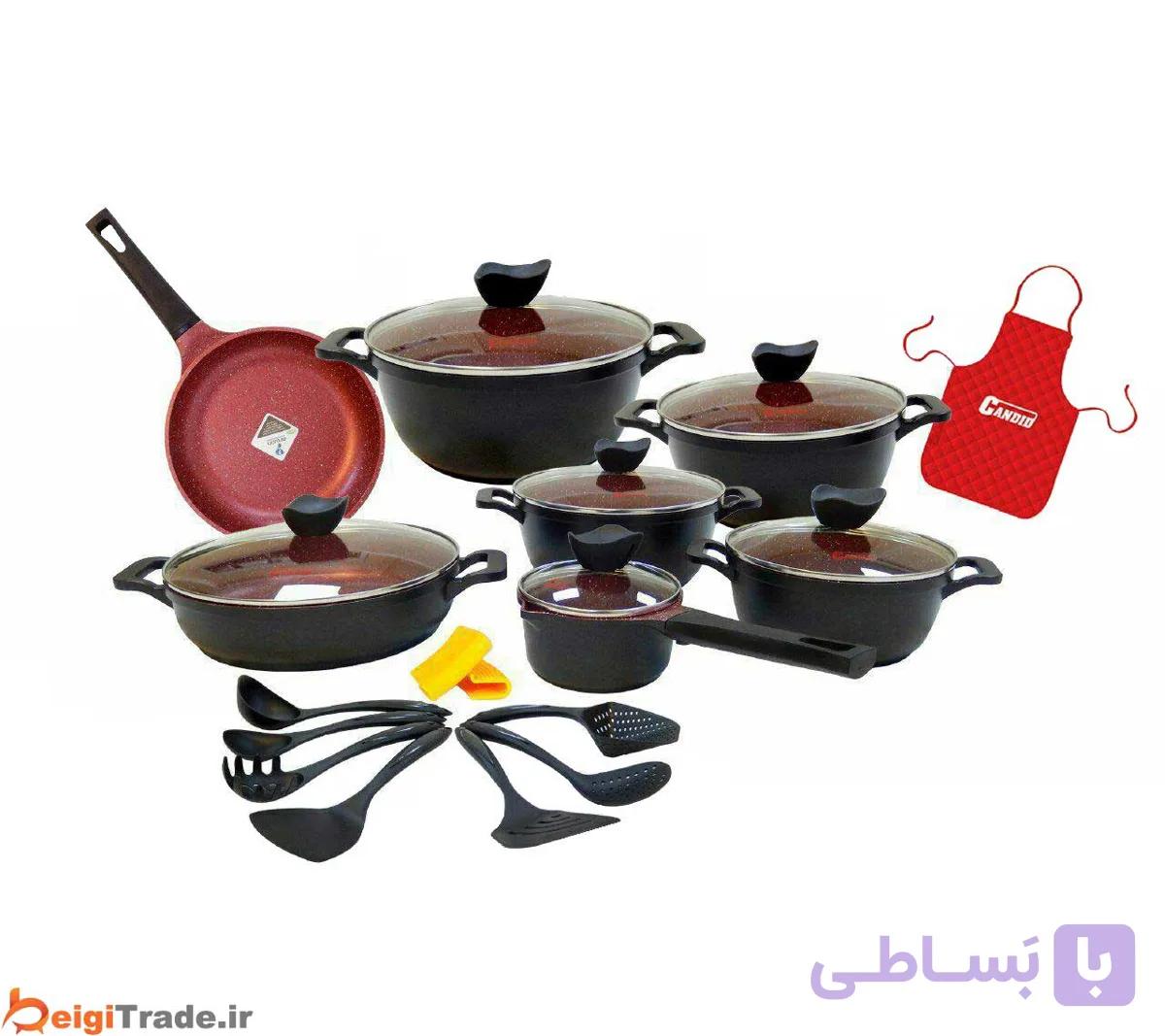 سرویس قابلمه 21 پارچه گرانیت کاندید فلورانس — تصویر 1