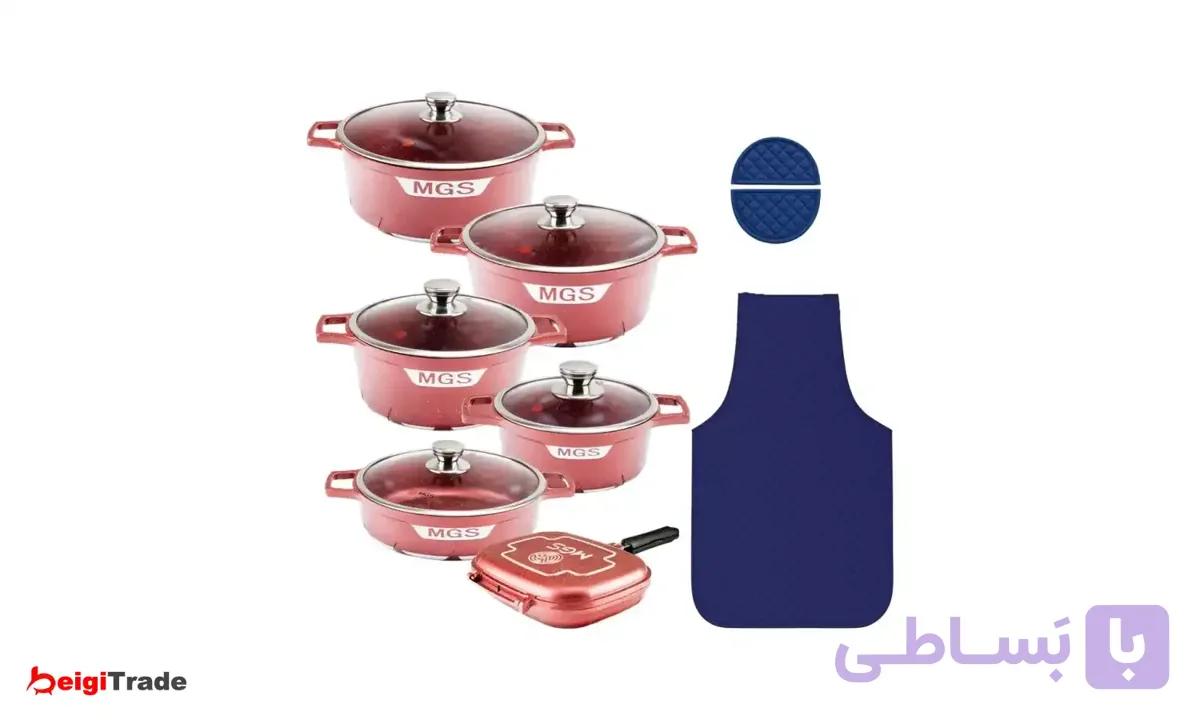 سرویس قابلمه 15 پارچه گرانیت ام جی اس طرح جرمنی C — تصویر 1