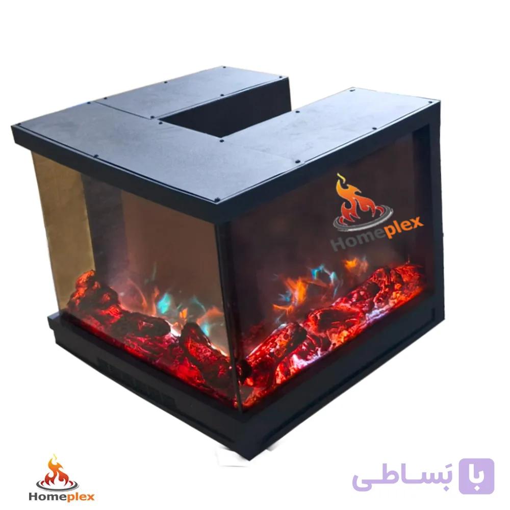 شومینه برقی سه بعدی سه طرفه ابعاد سفارشی — تصویر 1
