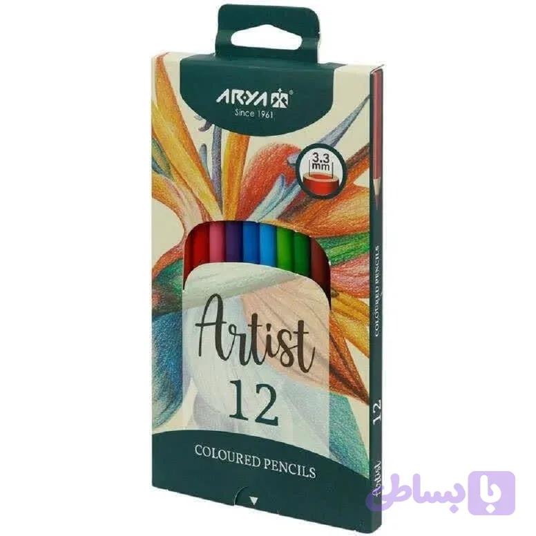مداد رنگی 12 رنگ آریا مدل Artist