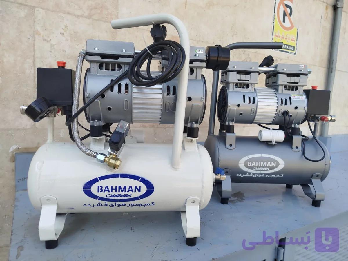 کمپرسور باد 10 لیتری دستی اویل فری سایلنت 550 وات