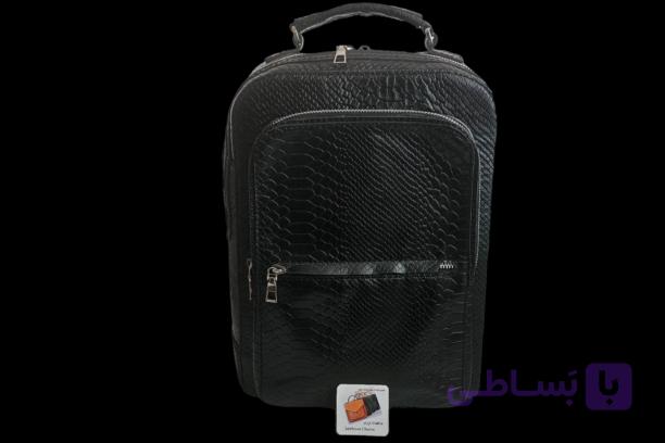 کوله پشتی چرم گاوی طرح ماری دستدوز