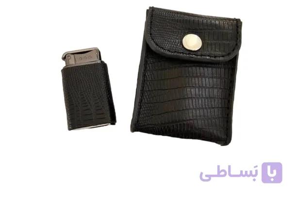 کیف چرمی سیگار و فندک دستدوز