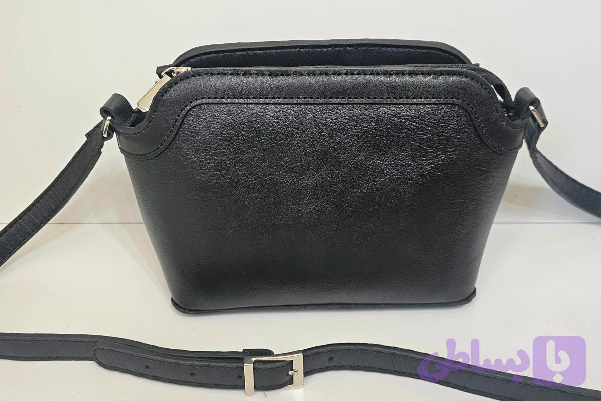 کیف دوشی چرم گاوی و دستدوز (کد X0WJV)