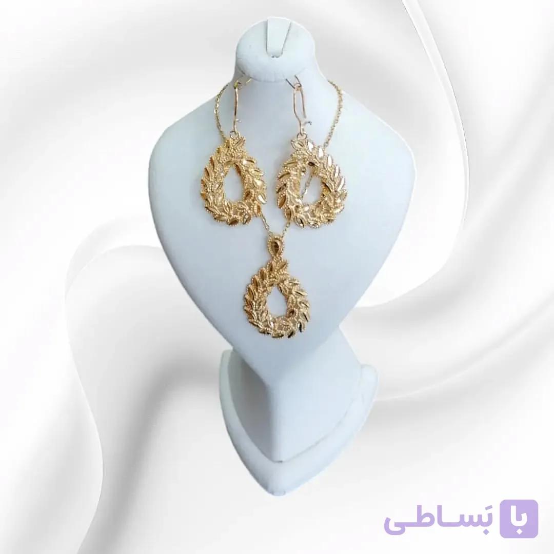 نیم ست زنانه طرح طلا جنس طلاروس
