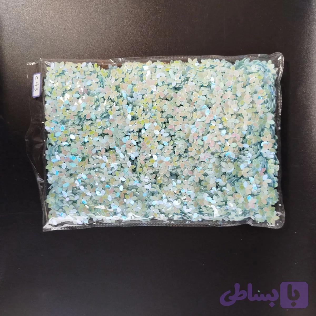 پولک گل آبی سوپرشاین کد C43 — تصویر 1