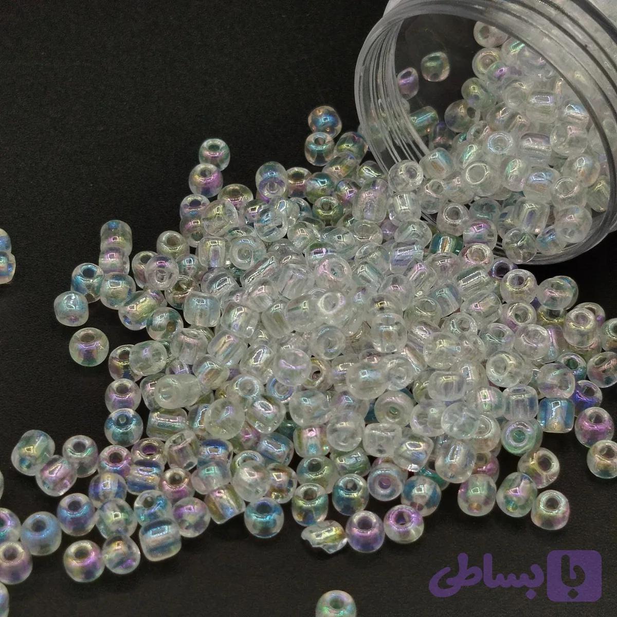 منجوق شیشه ای هفت رنگ کد A505 — تصویر 1