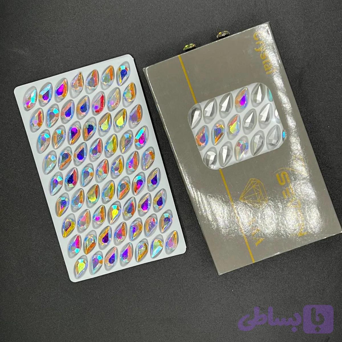 نگین مدل اشک هفت رنگ 13*8 — تصویر 1