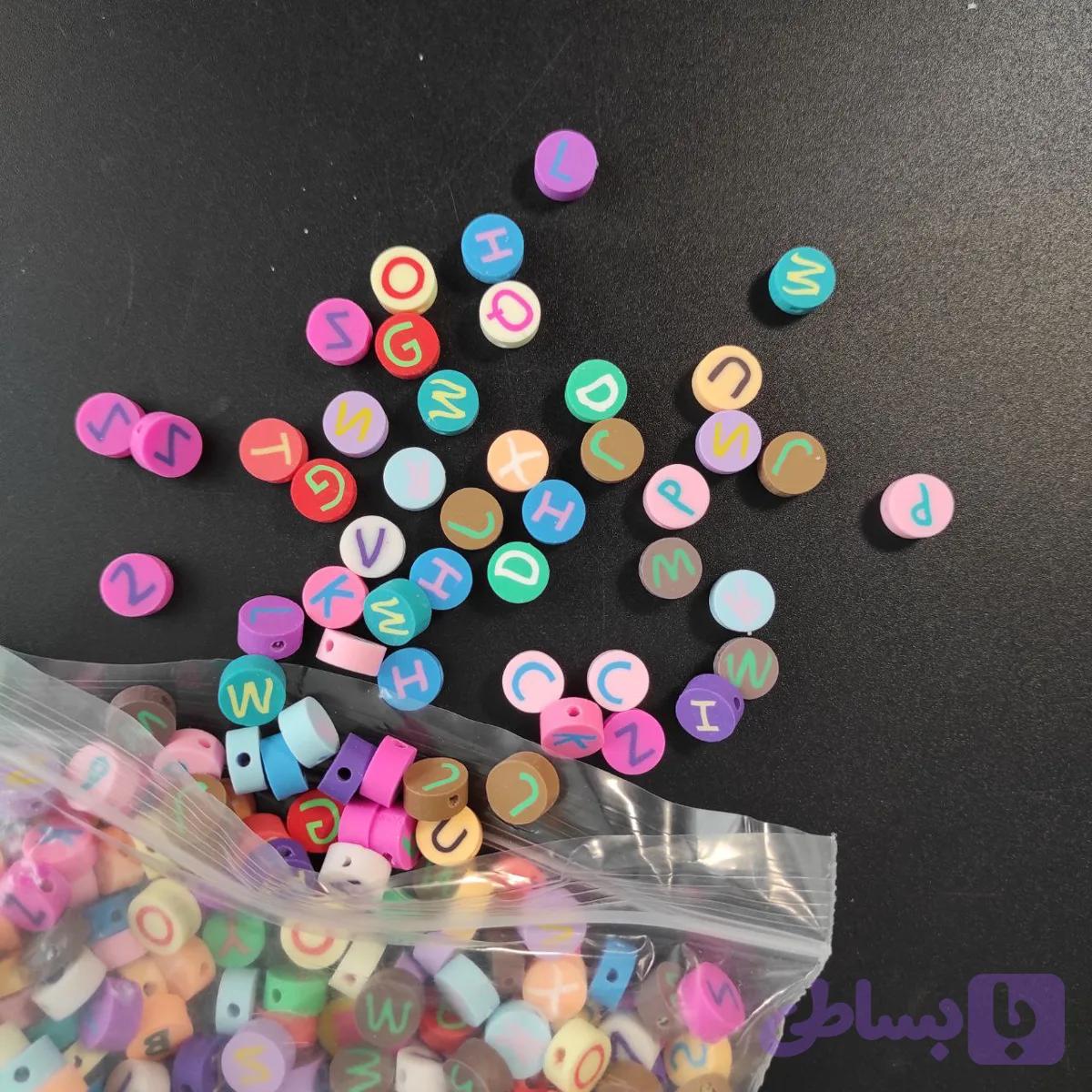 مهره فیمو طرح حروف کد FI12 — تصویر 1