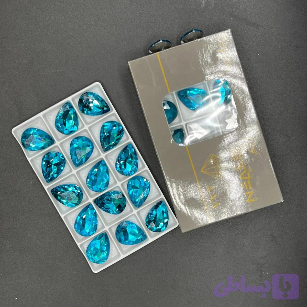 نگین مدل اشک آبی 25*18 — تصویر 1