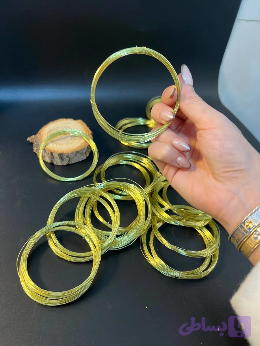 سیم گلسازی نازک طلایی — تصویر 1