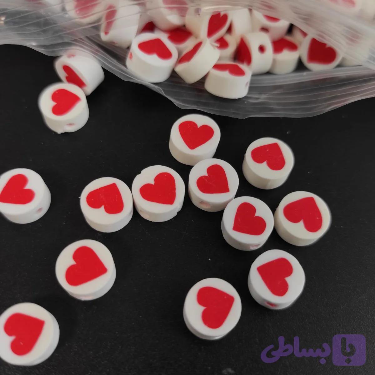مهره فیمو قلب کد FI31 — تصویر 1