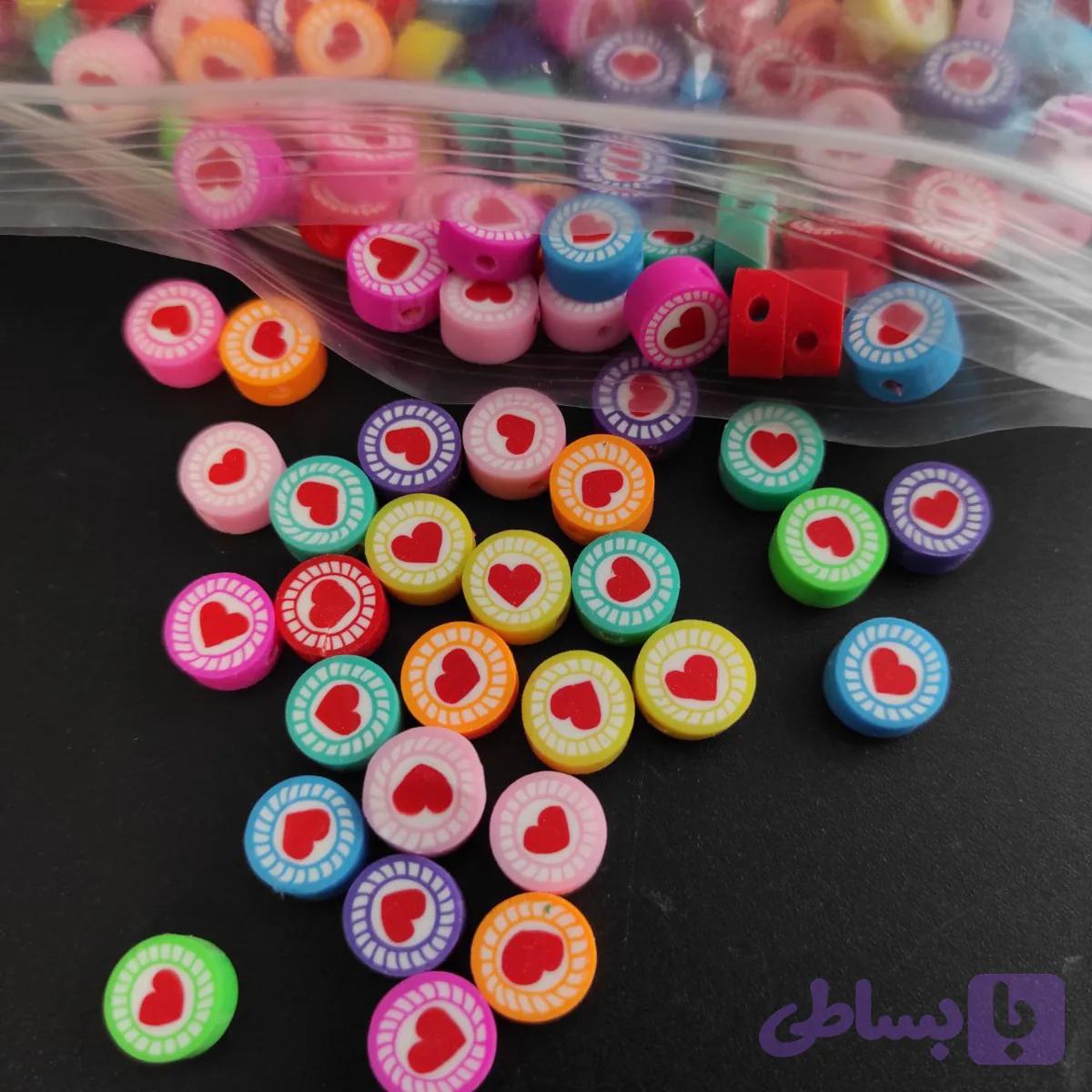 مهره فیمو طرح قلب کد FI14 — تصویر 1